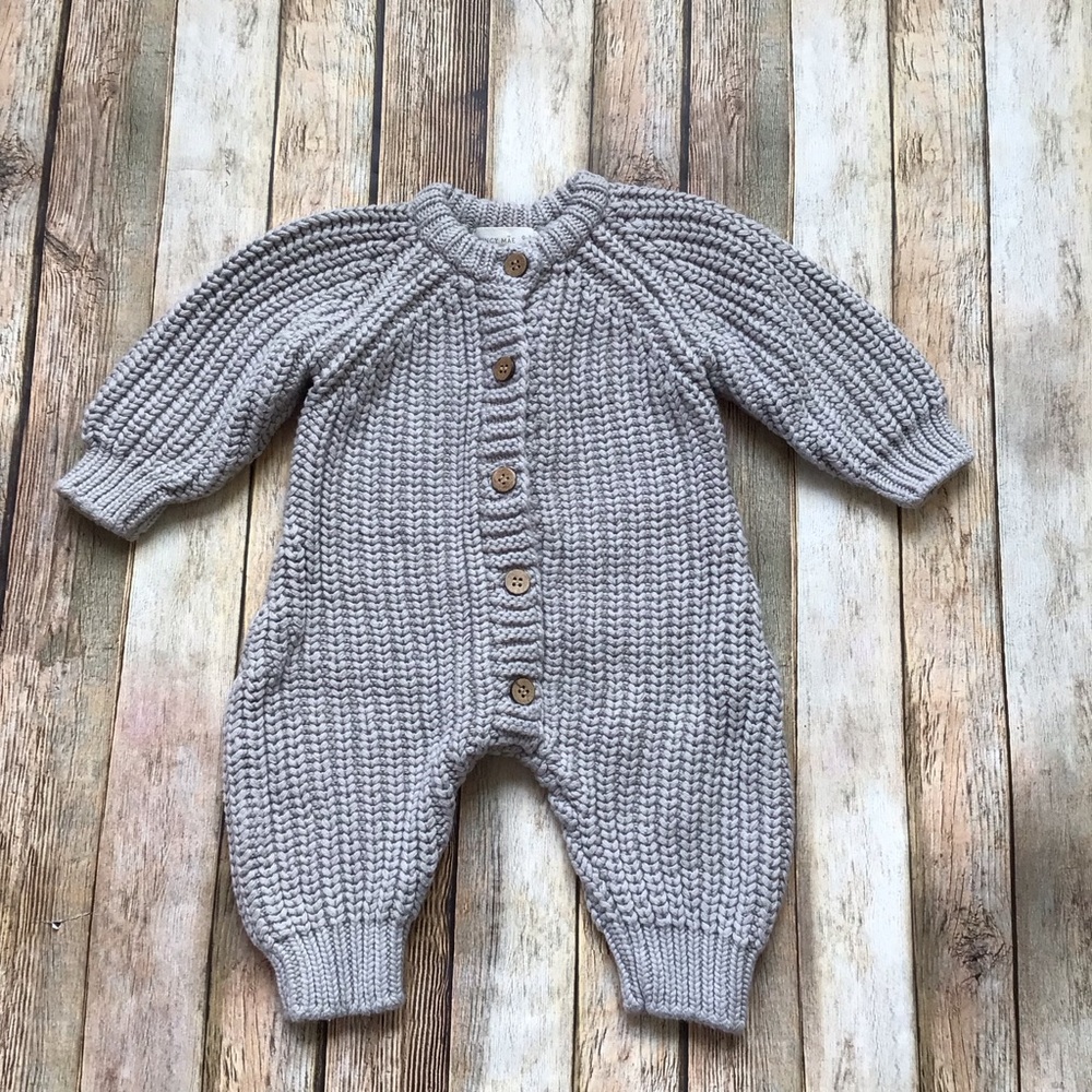 Quincy Mae Chunky Knit Jumpsuit Romper